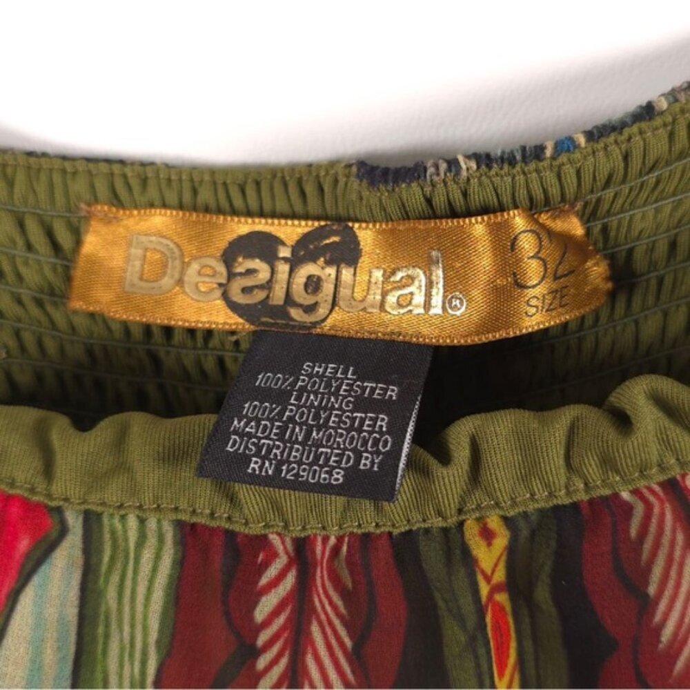Desigual Floral Aztec Print Sleeveless Straps Wide Leg Jumpsuit 51P26D7 Size 32 - Picture 8 of 16